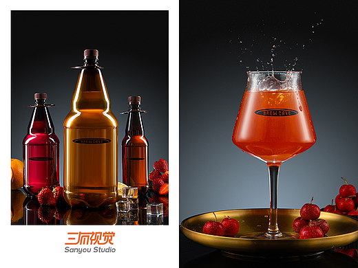 三有视觉丨酒水拍摄丨啤酒饮品暗调风
