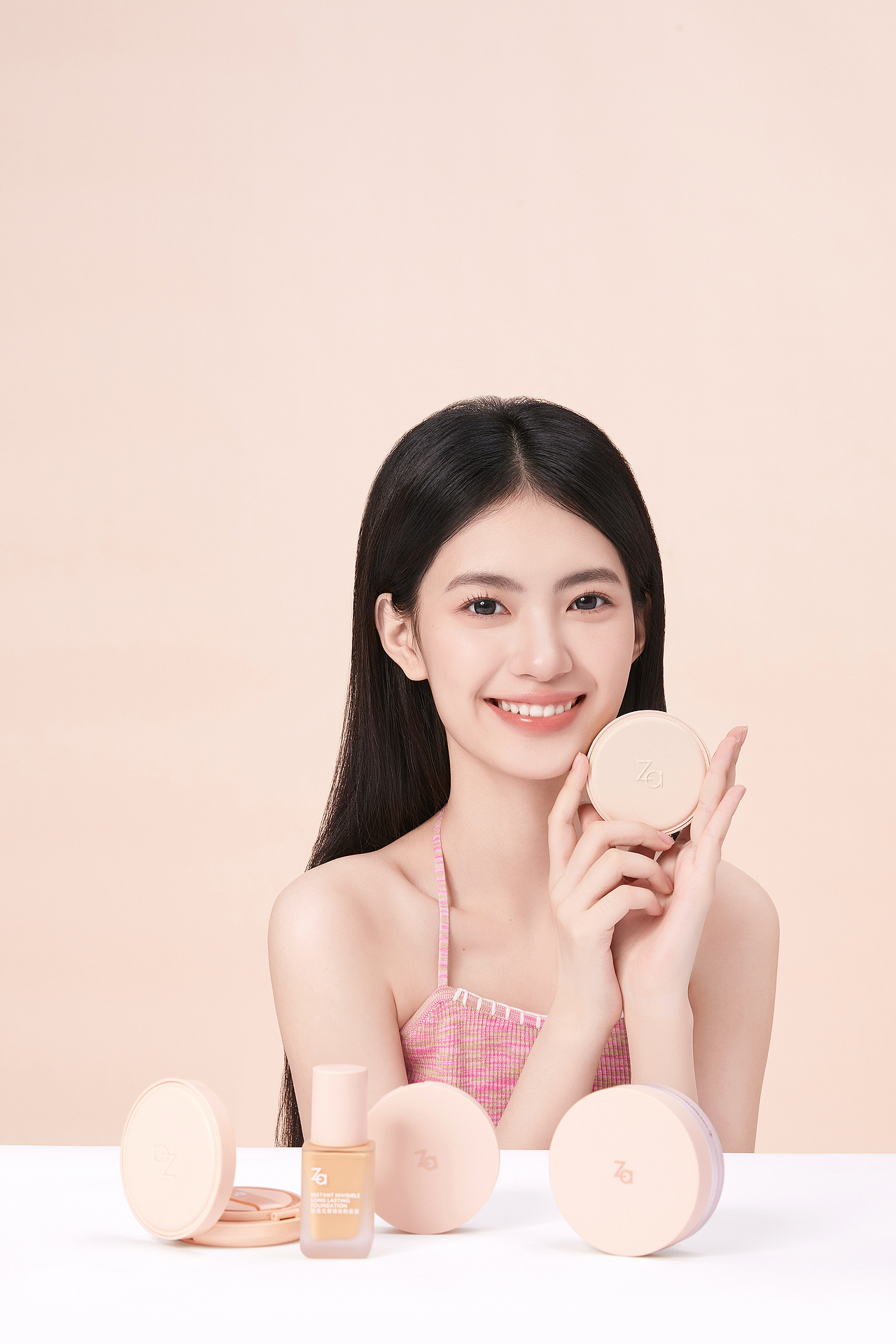 Za底妆系列模特图修图