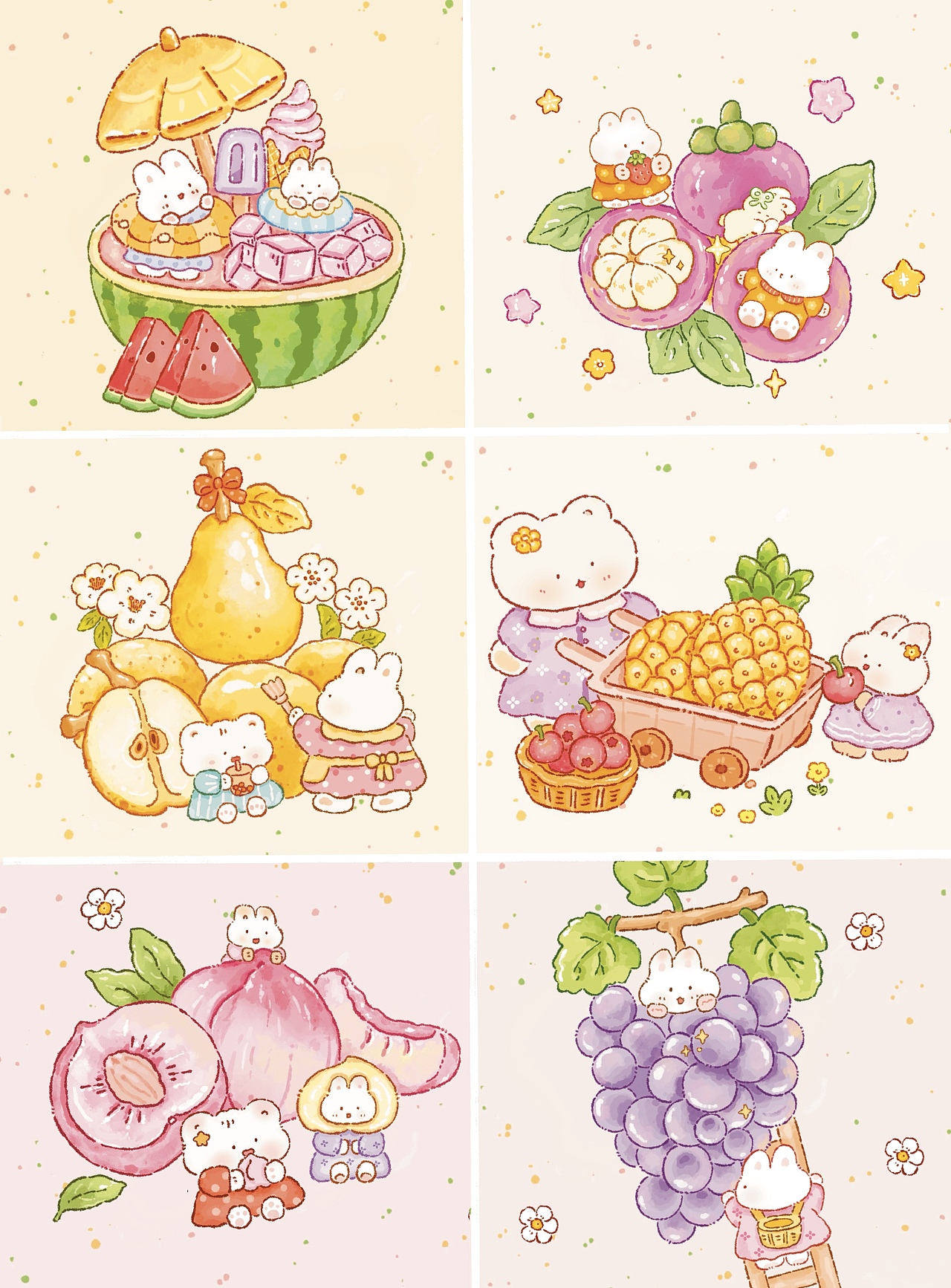 水果兔插画合集（图ZMzk2NzMwNzAw） - 商业插画 - 站酷设计师插画师_里梨原创素材 - 站酷ZCOOL