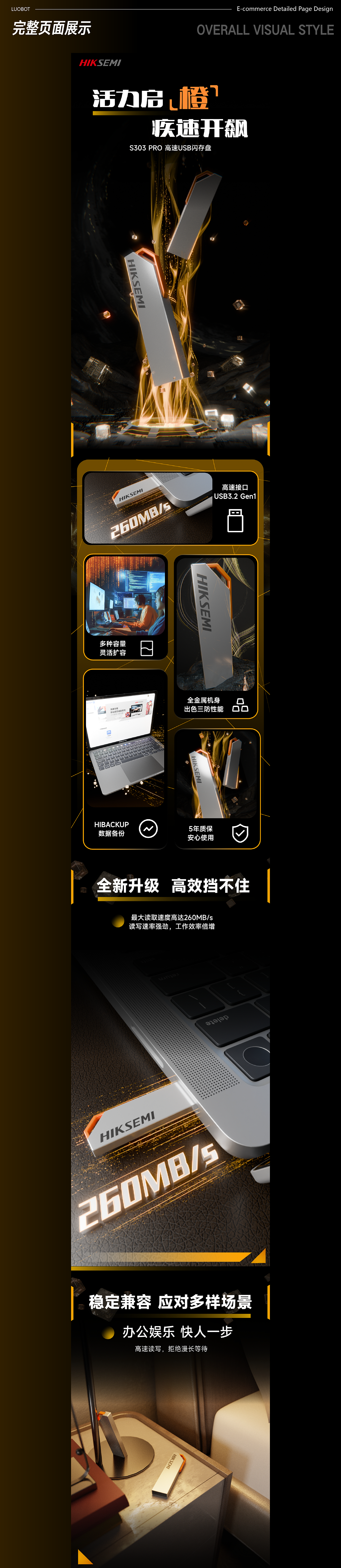 电商详细页 | 海康存储产品HIKSEMI | 视觉设计*4