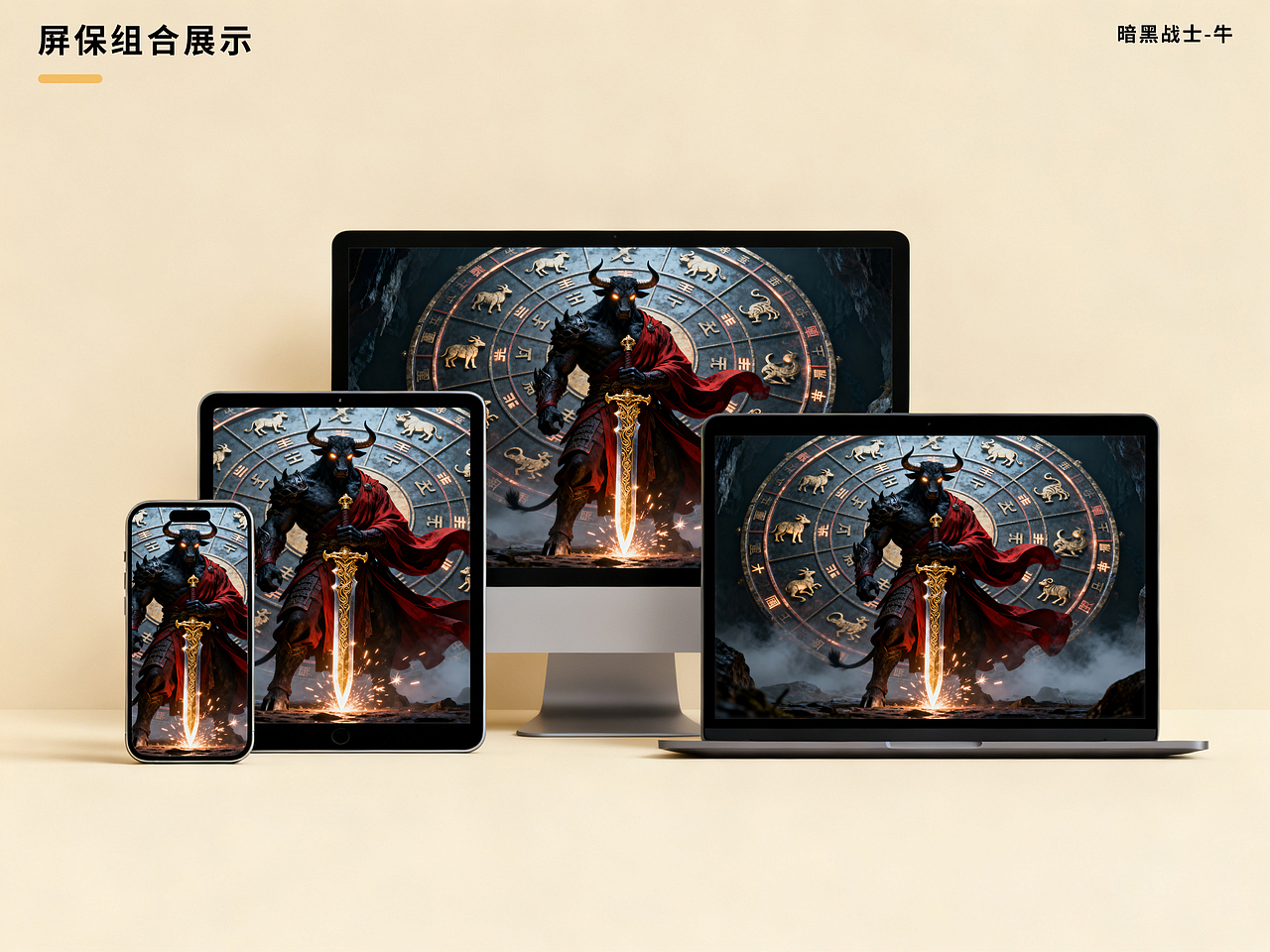 🔥暗黑十二生肖战士降临！红袍金剑，这屏保绝了✨（图ZMzk2NzM0ODc2） - 概念设定 - 站酷设计师闲言话事原创素材 - 站酷ZCOOL