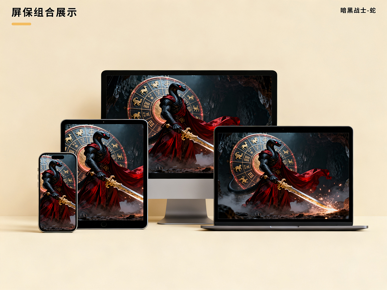 🔥暗黑十二生肖战士降临！红袍金剑，这屏保绝了✨（图ZMzk2NzM0ODky） - 概念设定 - 站酷设计师闲言话事原创素材 - 站酷ZCOOL