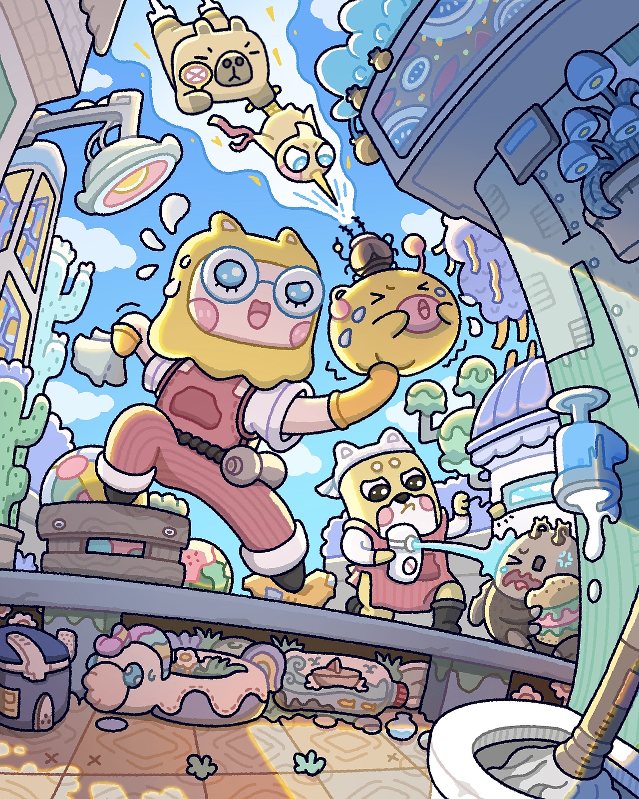 汪汪帅日常|我学会了大透视和小动画（图ZMzk2NzM3MzE2） - IP形象 - 站酷设计师汪汪帅原创素材 - 站酷ZCOOL