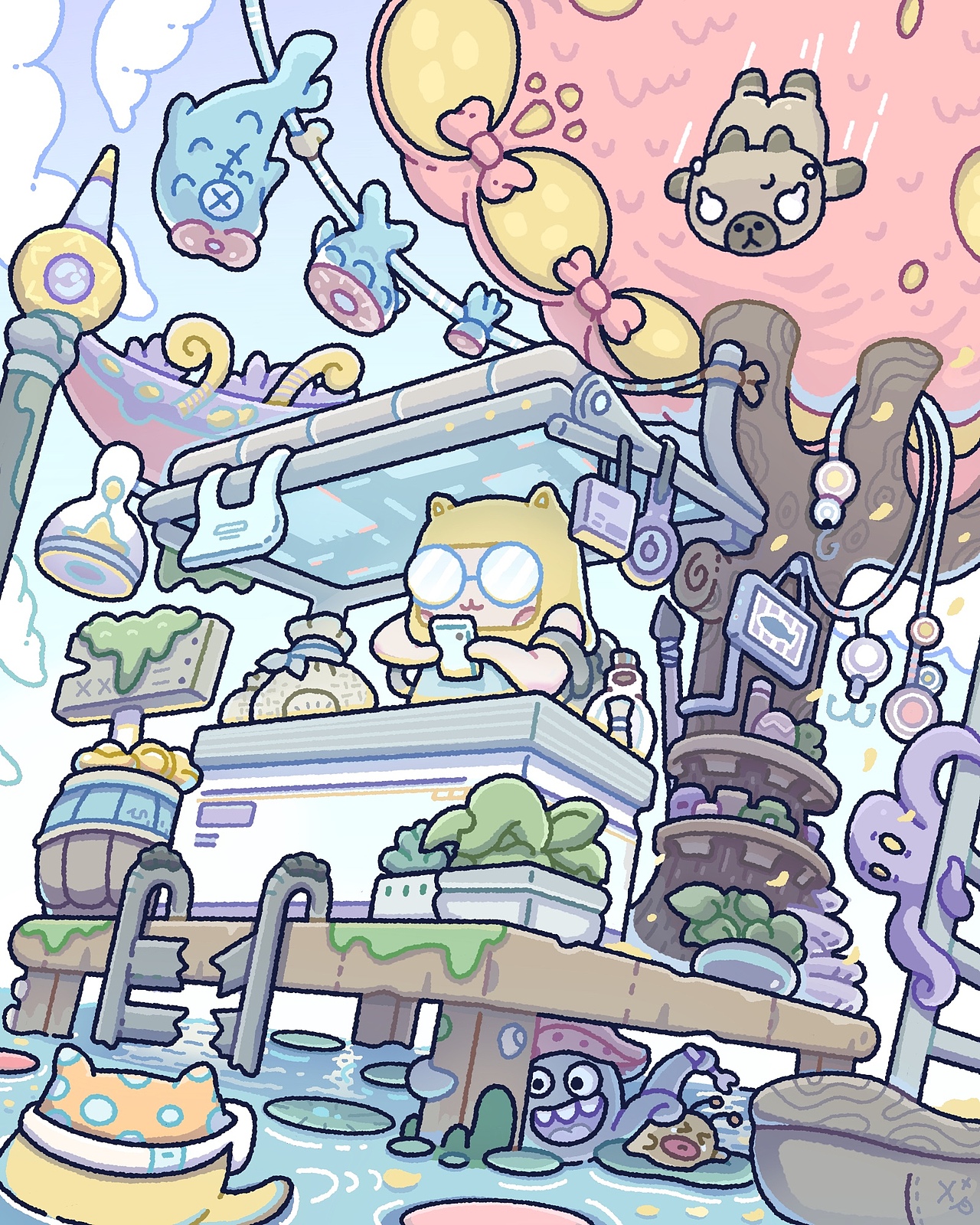 汪汪帅日常|我学会了大透视和小动画（图ZMzk2NzM3MzQ4） - IP形象 - 站酷设计师汪汪帅原创素材 - 站酷ZCOOL