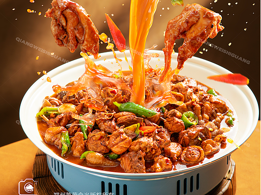 特色炒鸡酸菜鱼中餐拍摄