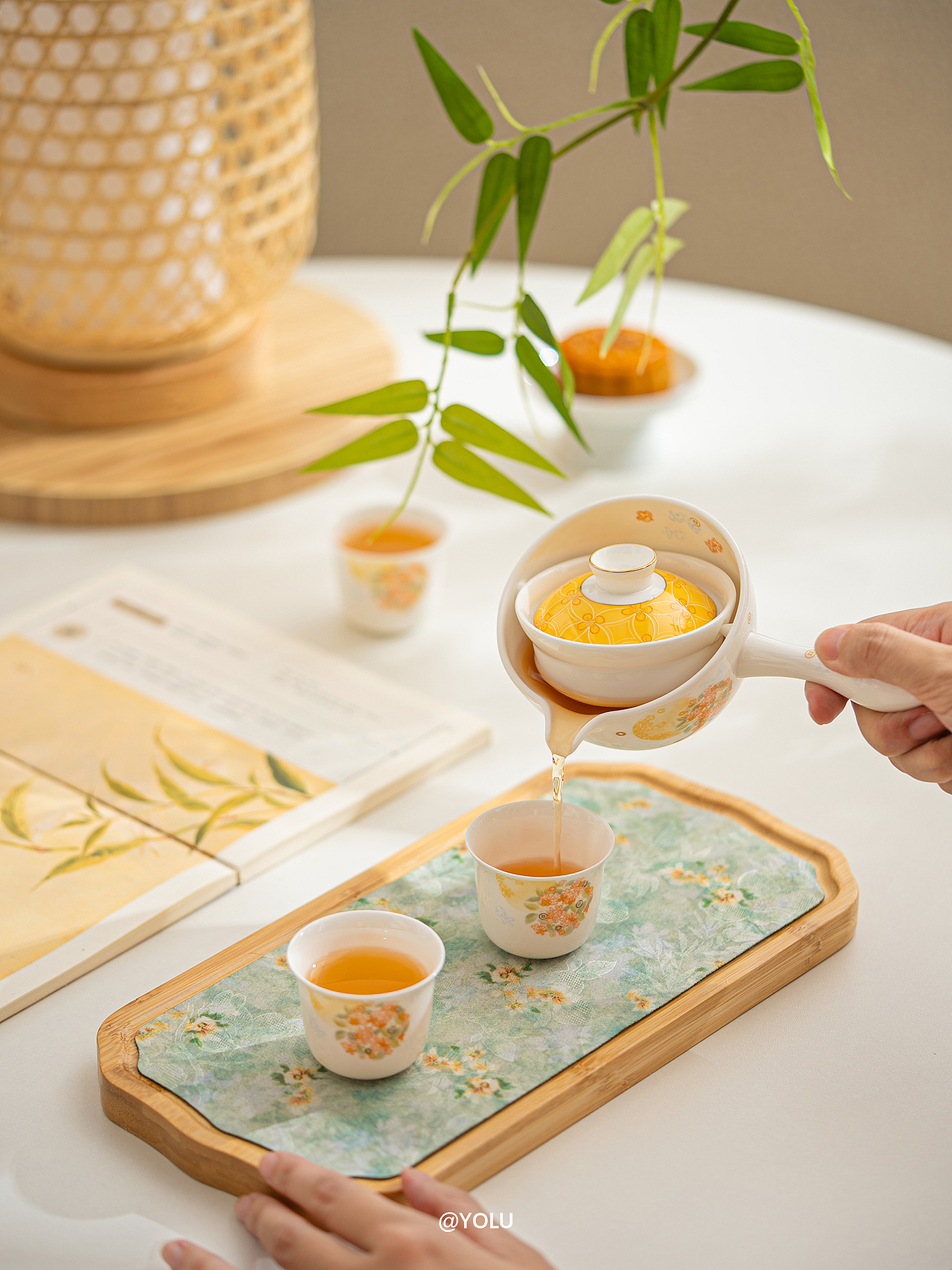 松发陶瓷茶具X保温杯拍摄