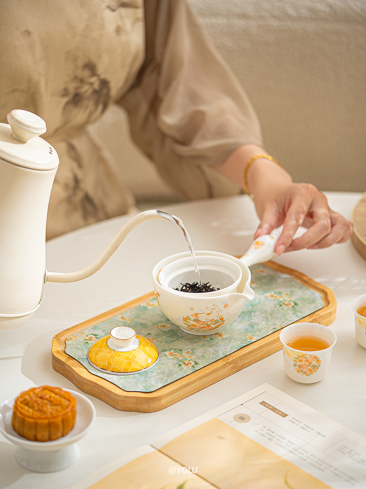 松发陶瓷茶具X保温杯拍摄