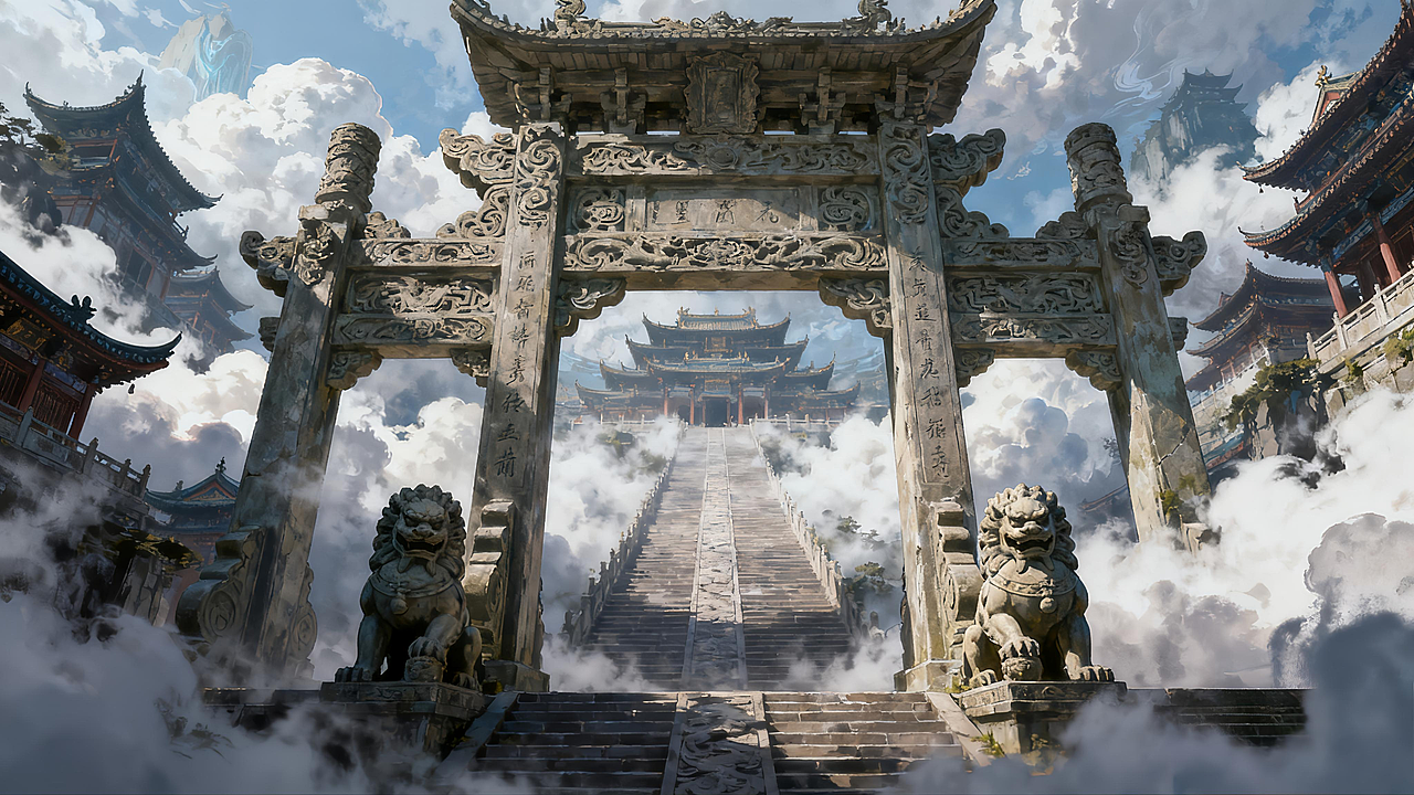 国风建筑壁纸（图ZMzk2NzQ5NDgw） - 创作习作 - 站酷设计师Z310812471原创素材 - 站酷ZCOOL