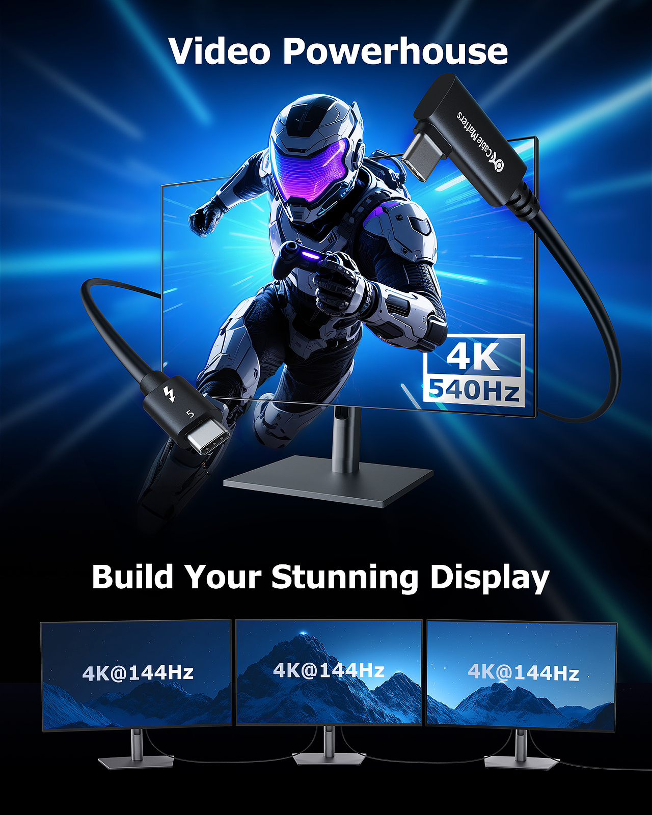 USB4/雷电5数据线亚马逊详情设计