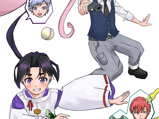 暗杀教室X少主跑得快 创意同人插画