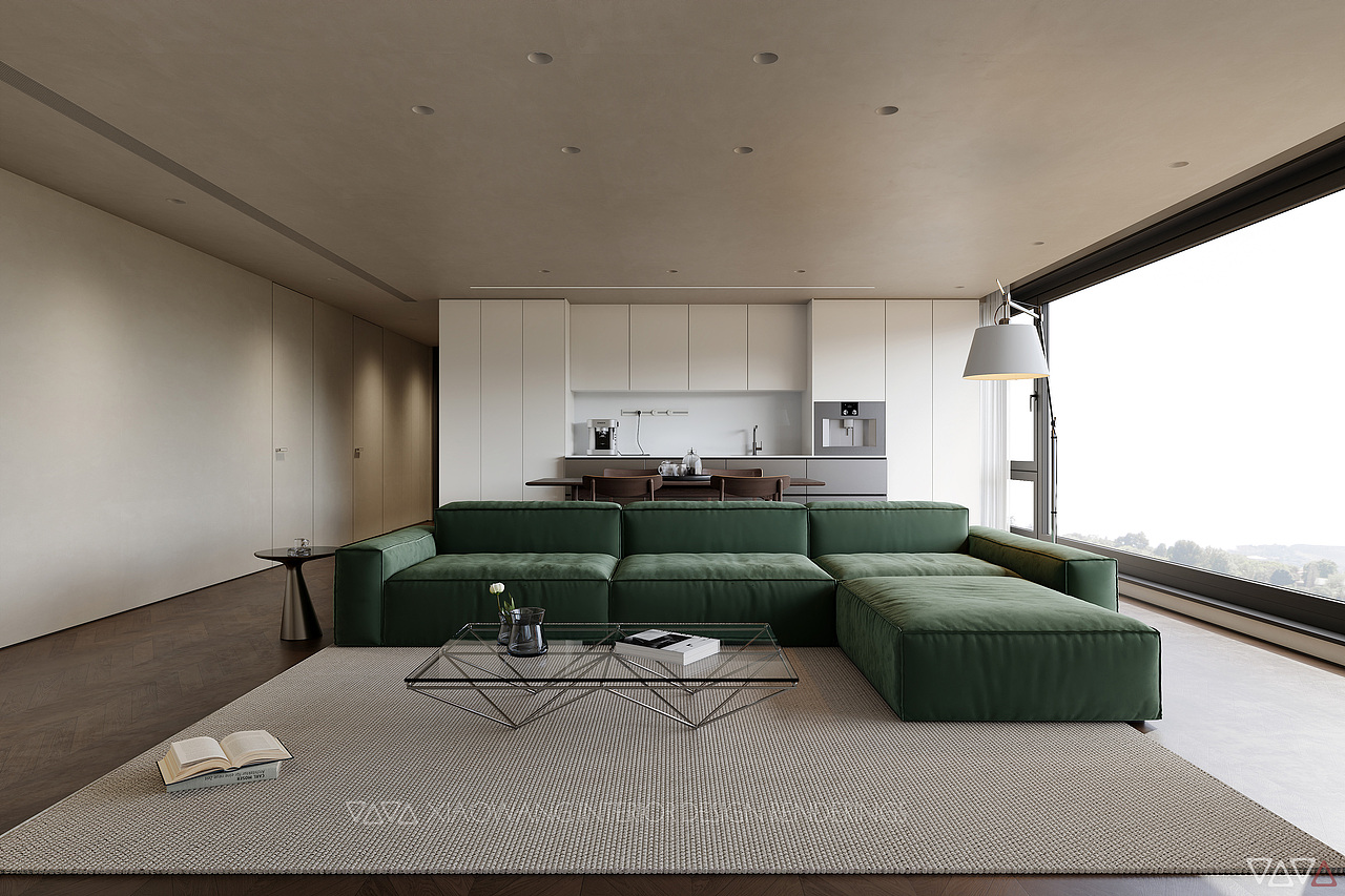 现代客餐厅效果图（图ZMzk2NzYyOTky） - 家装设计 - 站酷设计师地平线室内效果图原创素材 - 站酷ZCOOL