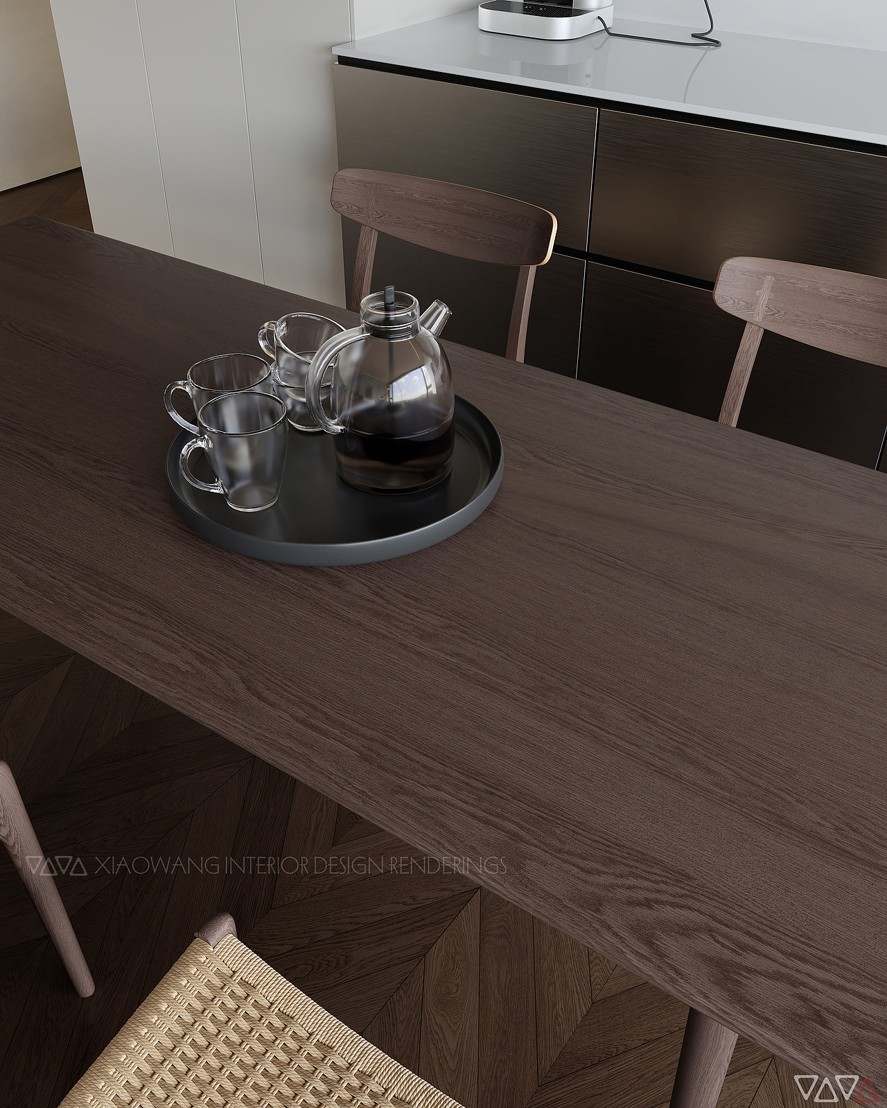 现代客餐厅效果图（图ZMzk2NzYzMDAw） - 家装设计 - 站酷设计师地平线室内效果图原创素材 - 站酷ZCOOL