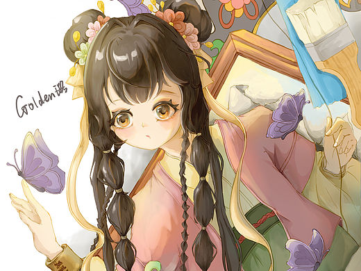 从画框里走出来的古风小人＂