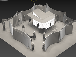 快闪空间·平面布局图·模型推演