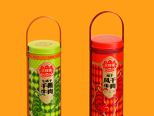 三胖蛋牛肉干包装设计