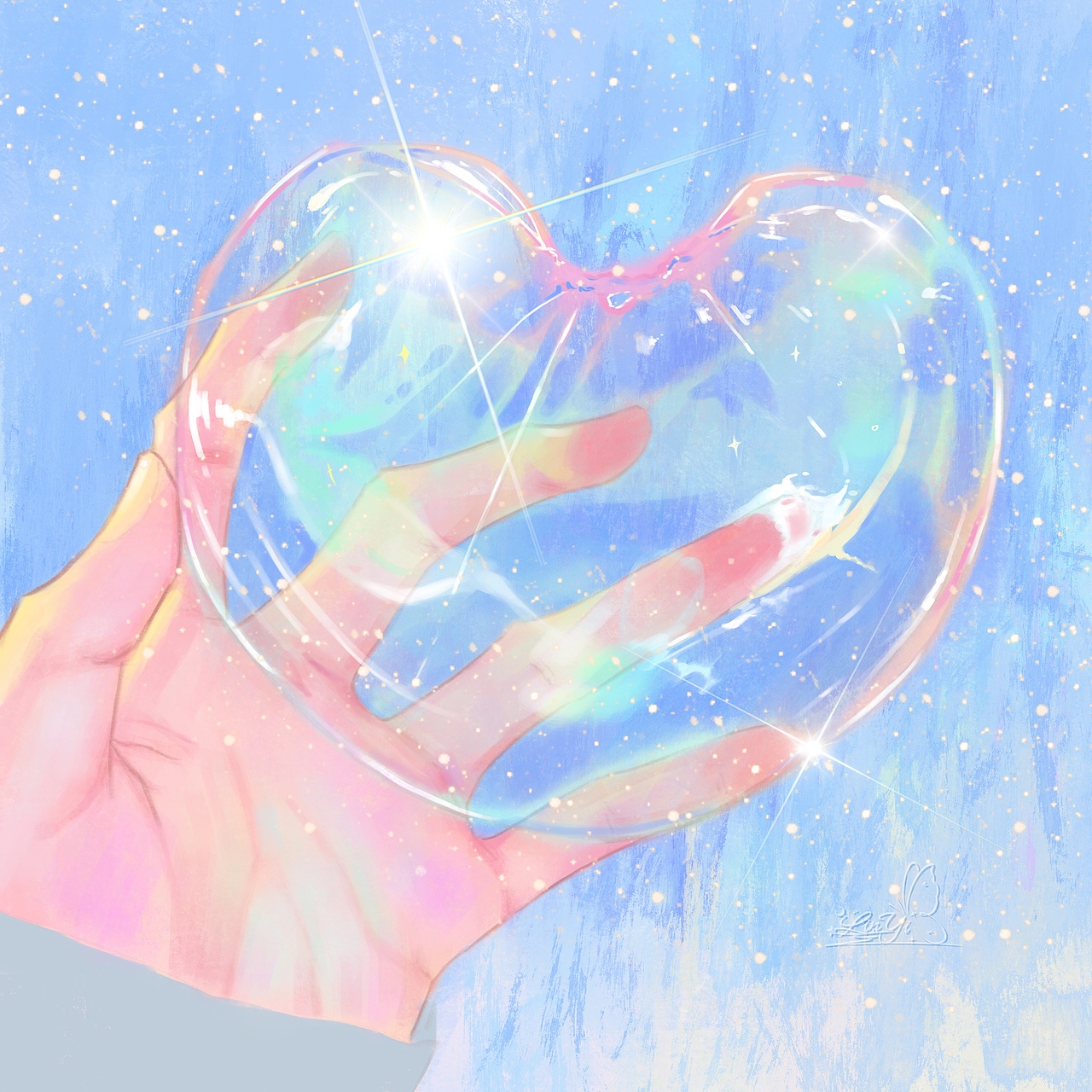 《爱心泡泡》（图ZMzk2Nzg3Nzk2） - 创作习作 - 站酷设计师Linyi20原创素材 - 站酷ZCOOL