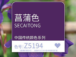 国潮标准色卡-菖蒲色 色号-Z5194「色彩通」