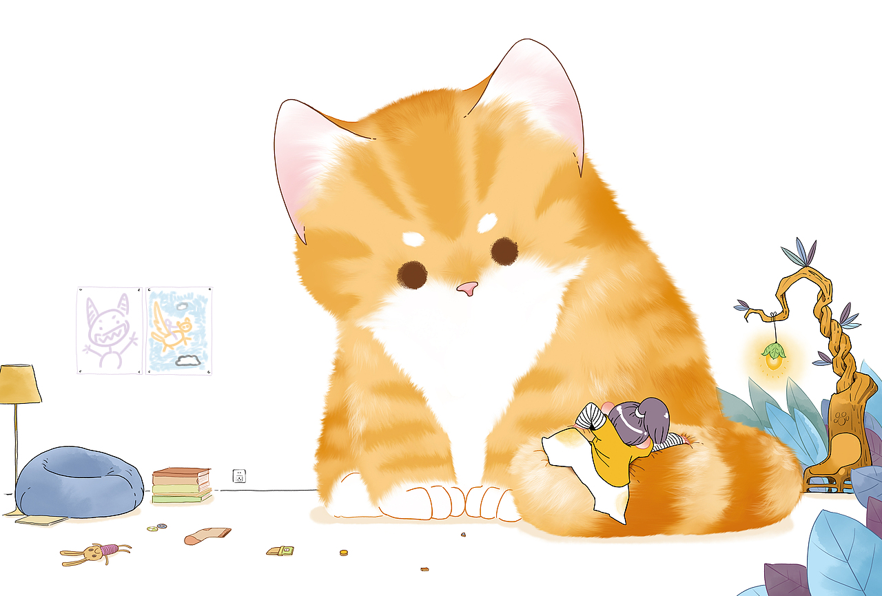瑶瑶和猫猫（图ZMzk2NzkyNDY4） - 绘本 - 站酷设计师大银原创素材 - 站酷ZCOOL