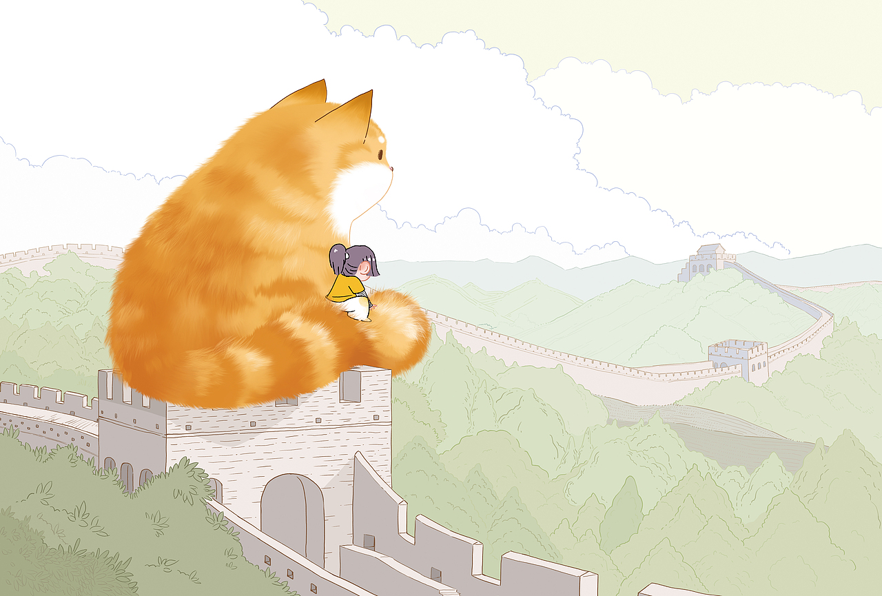 瑶瑶和猫猫（图ZMzk2NzkyNDg0） - 绘本 - 站酷设计师大银原创素材 - 站酷ZCOOL