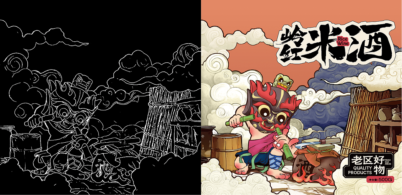 NUO DANCE｜非遗傩舞文创设计（图ZMzk2ODA5MjMy） - 包装 - 站酷设计师一坚Eagen原创素材 - 站酷ZCOOL