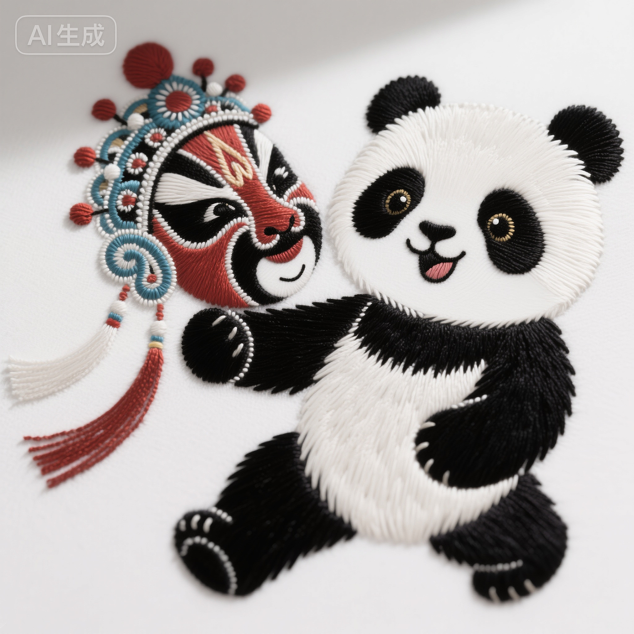 小刺绣百变熊猫