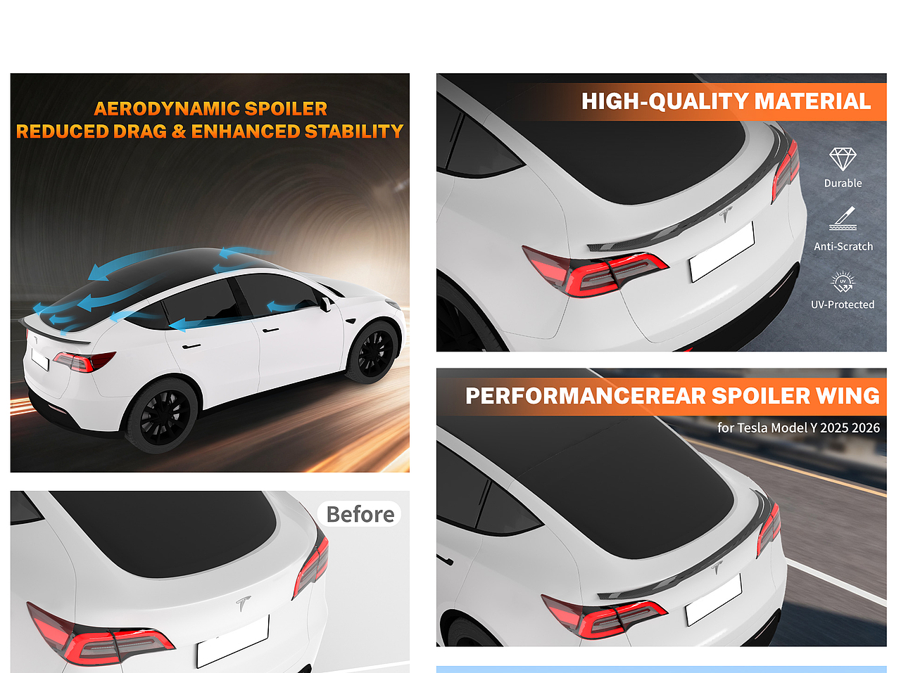 分享一套给客户做的亚马逊汽车尾翼(建模+渲染)