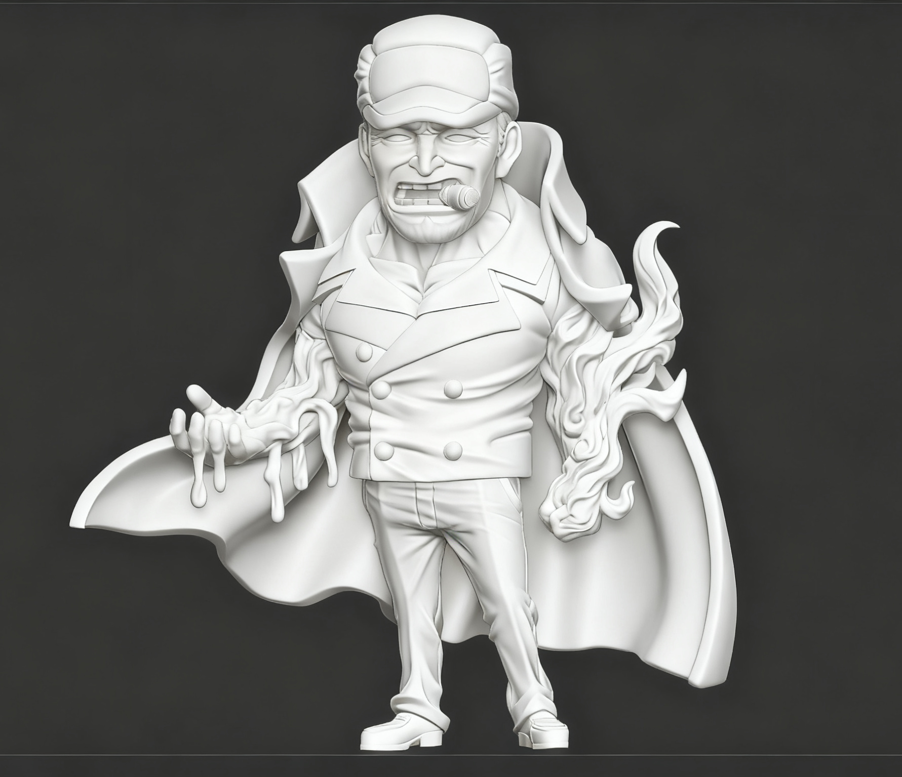【ZBrush】爆肝两小半小时，制作海贼王同款赤犬手办！！！（图ZMTUyMzA3NTI=） - 教程 - 站酷设计师3D建模萌新原创素材 - 站酷ZCOOL