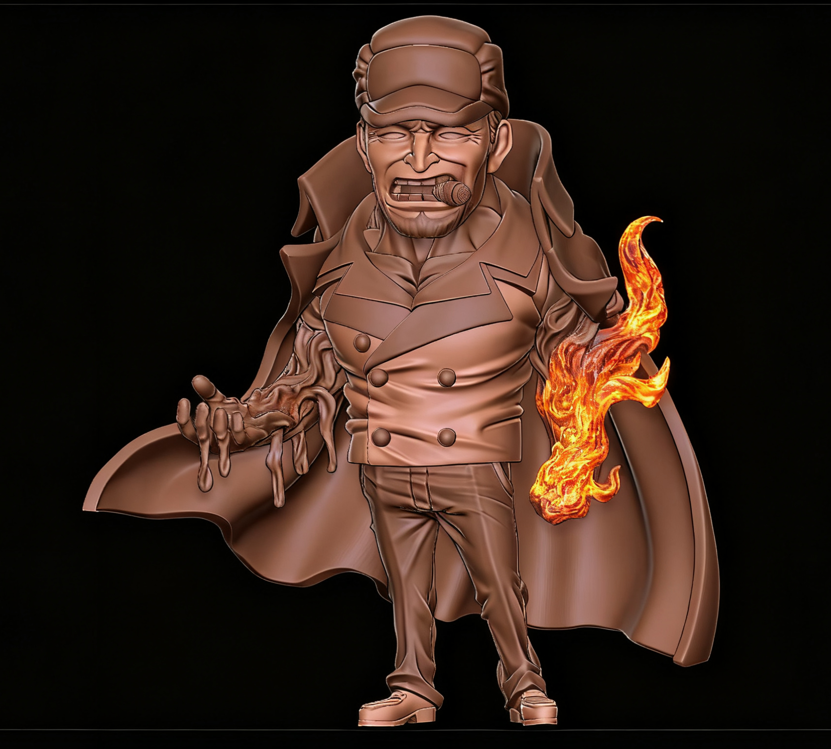 【ZBrush】爆肝两小半小时，制作海贼王同款赤犬手办！！！（图ZMTUyMzA3NTY=） - 教程 - 站酷设计师3D建模萌新原创素材 - 站酷ZCOOL