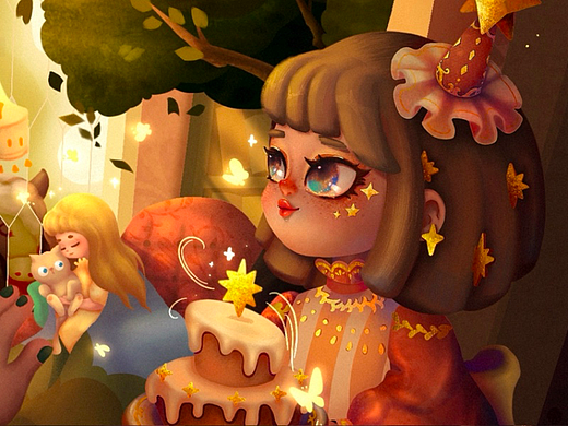 生日魔法｜P5毕业作业｜银河插画村