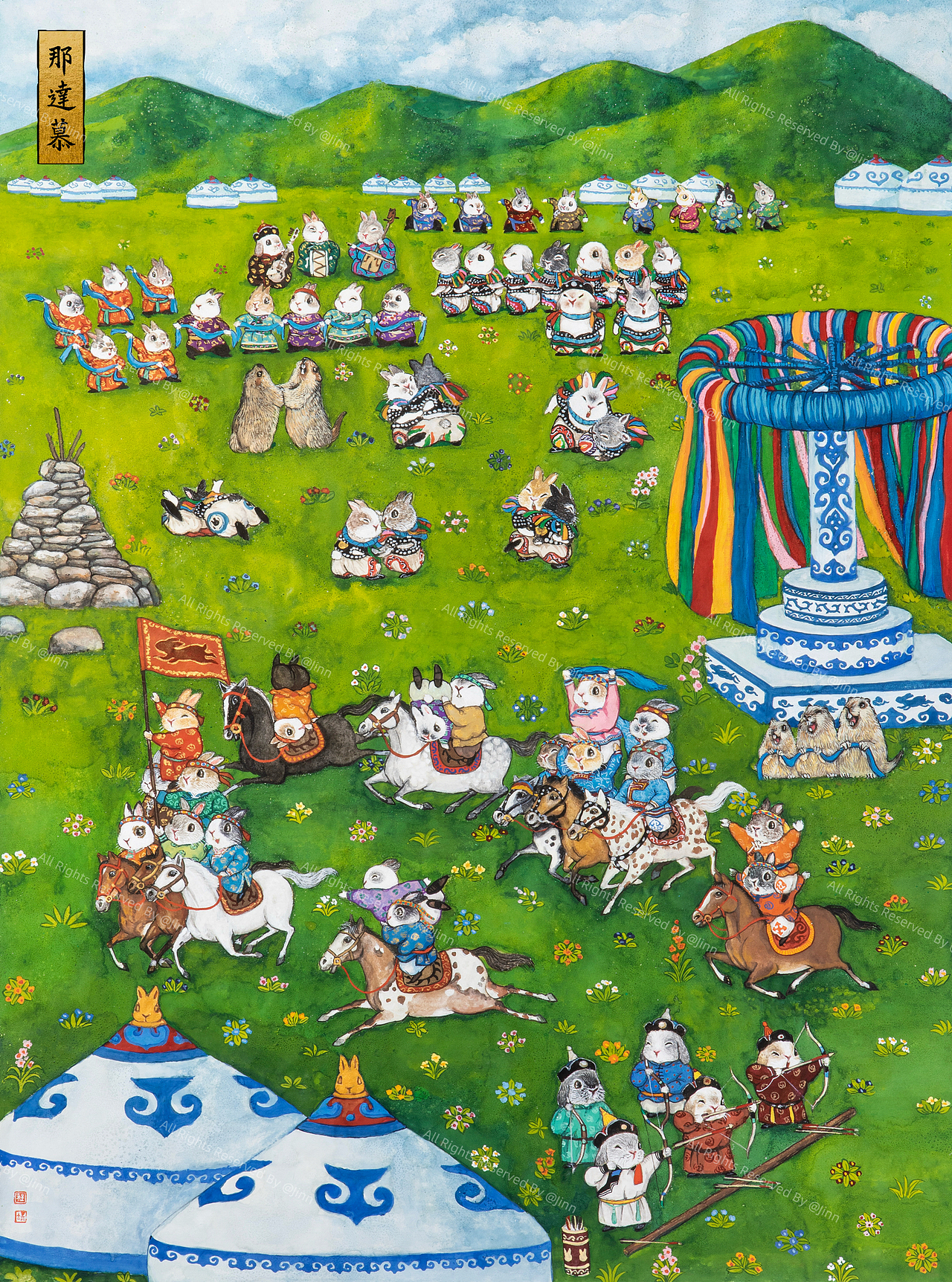 《習遊記》全系列大收官！（图ZMzk2ODU3MDA4） - 艺术插画 - 站酷设计师程靖Jinn原创素材 - 站酷ZCOOL