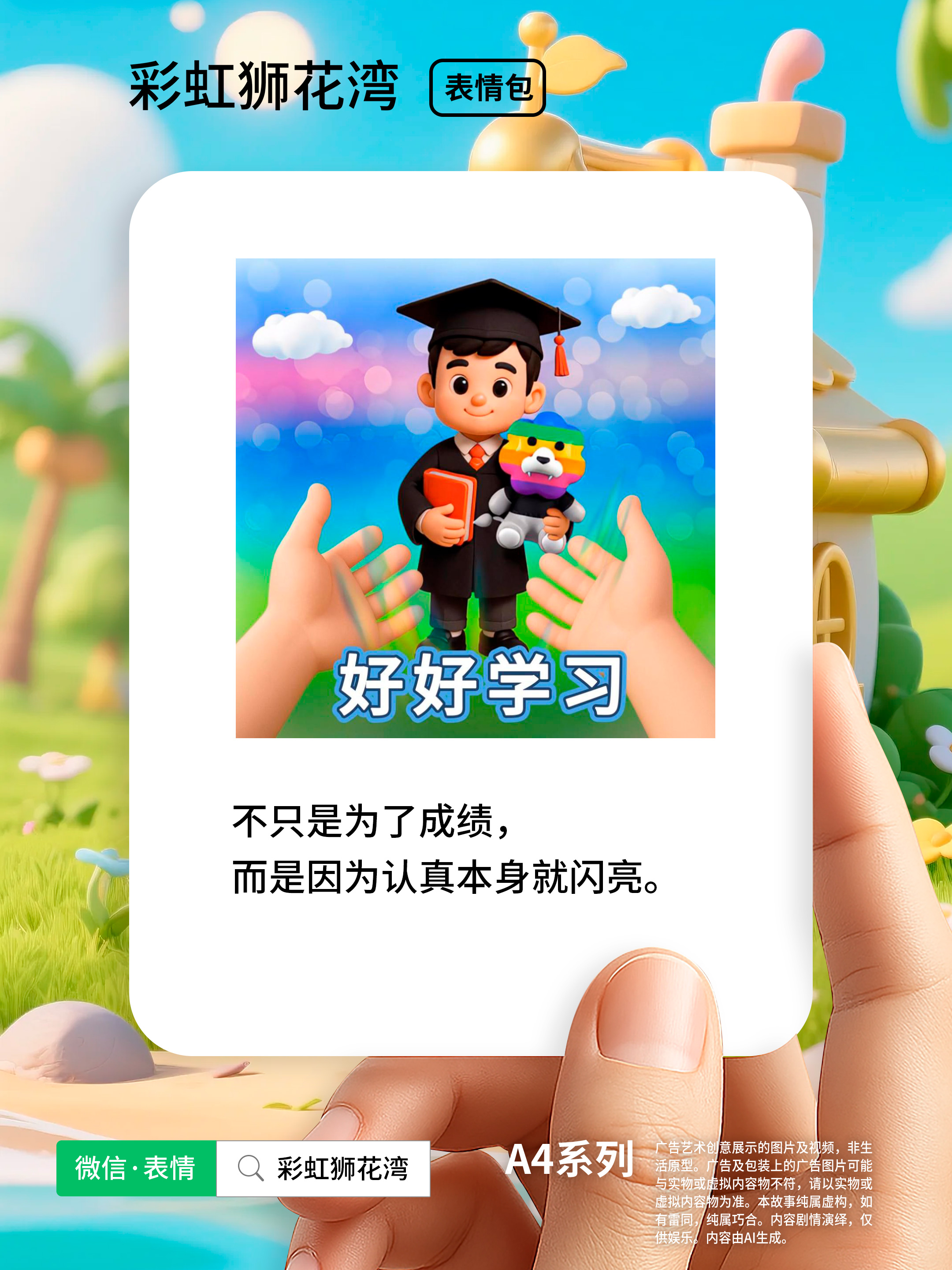 把「希望」设计成「表情」，献予六段「彩色」人生，彩虹狮花湾 A4 系列表情包上线啦！（图ZMTUyMzEyMTI=） - 资讯 - 站酷设计师彩虹狮原创素材 - 站酷ZCOOL