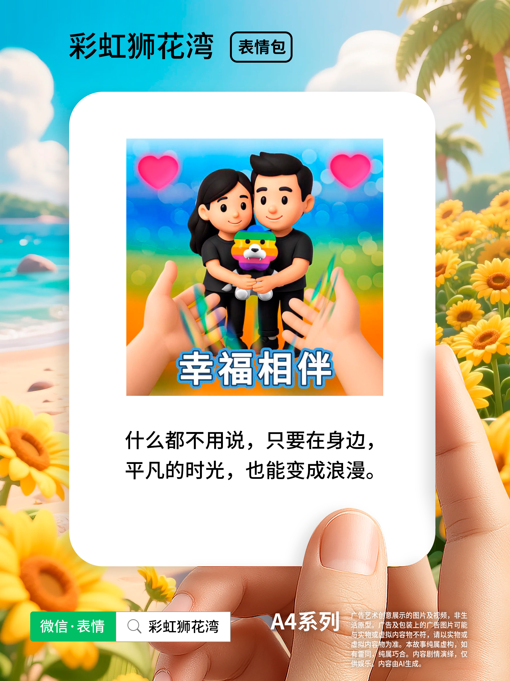 把「希望」设计成「表情」，献予六段「彩色」人生，彩虹狮花湾 A4 系列表情包上线啦！（图ZMTUyMzEyMjA=） - 资讯 - 站酷设计师彩虹狮原创素材 - 站酷ZCOOL