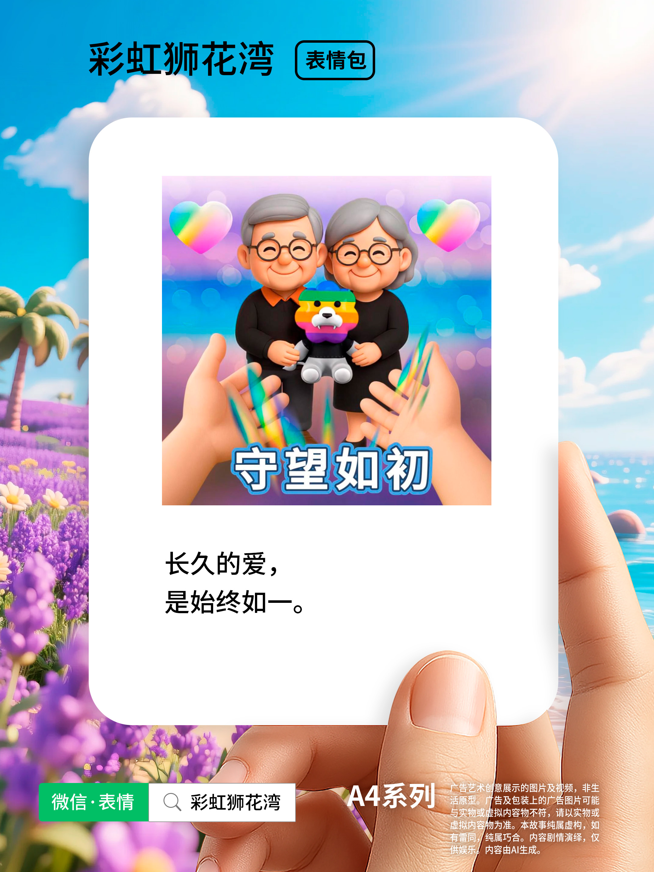 把「希望」设计成「表情」，献予六段「彩色」人生，彩虹狮花湾 A4 系列表情包上线啦！（图ZMTUyMzEyMjg=） - 资讯 - 站酷设计师彩虹狮原创素材 - 站酷ZCOOL