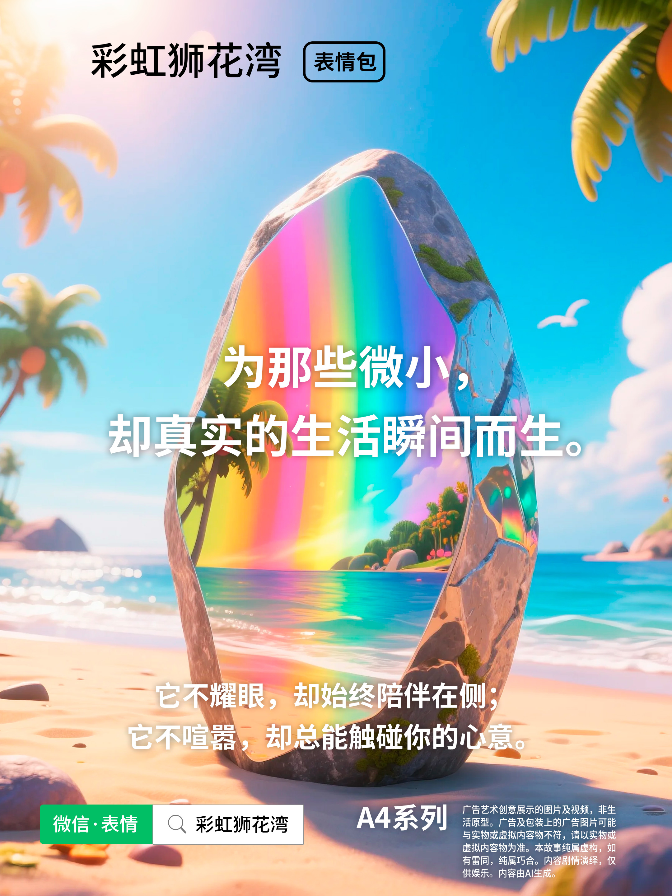 把「希望」设计成「表情」，献予六段「彩色」人生，彩虹狮花湾 A4 系列表情包上线啦！（图ZMTUyMzEyNDA=） - 资讯 - 站酷设计师彩虹狮原创素材 - 站酷ZCOOL