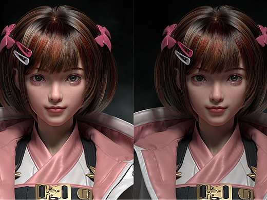Maya-零基础戴发夹的女孩角色模型制作教程。maya建模