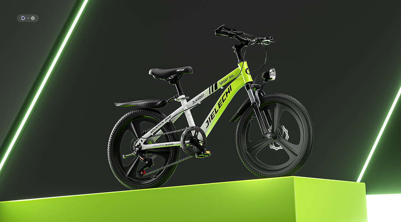 自行车渲染 青少年自行车 学生自行车