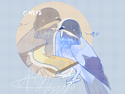画的一只小鸽子