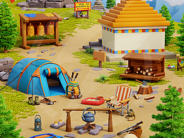 Q版欧美卡通场景-尼泊尔 喜马拉雅山脉