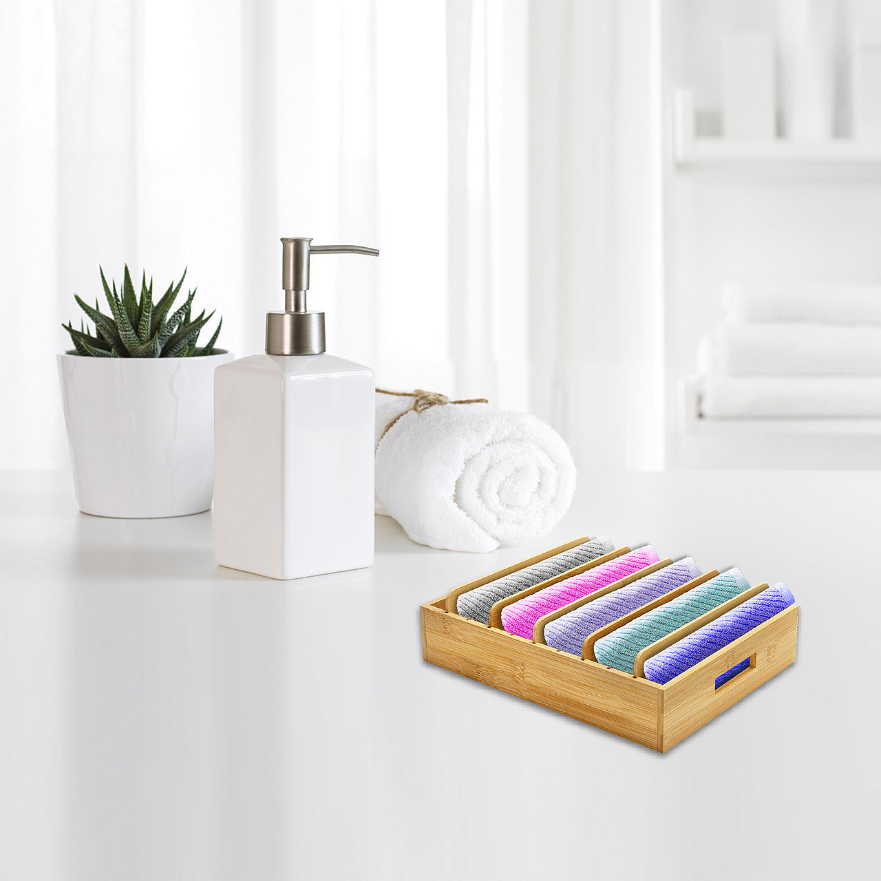 亚马逊主图-竹碟盘收纳盒