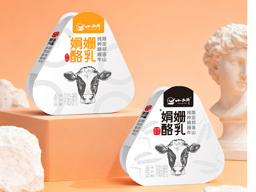 小西牛娟姗酪乳酸奶包装设计