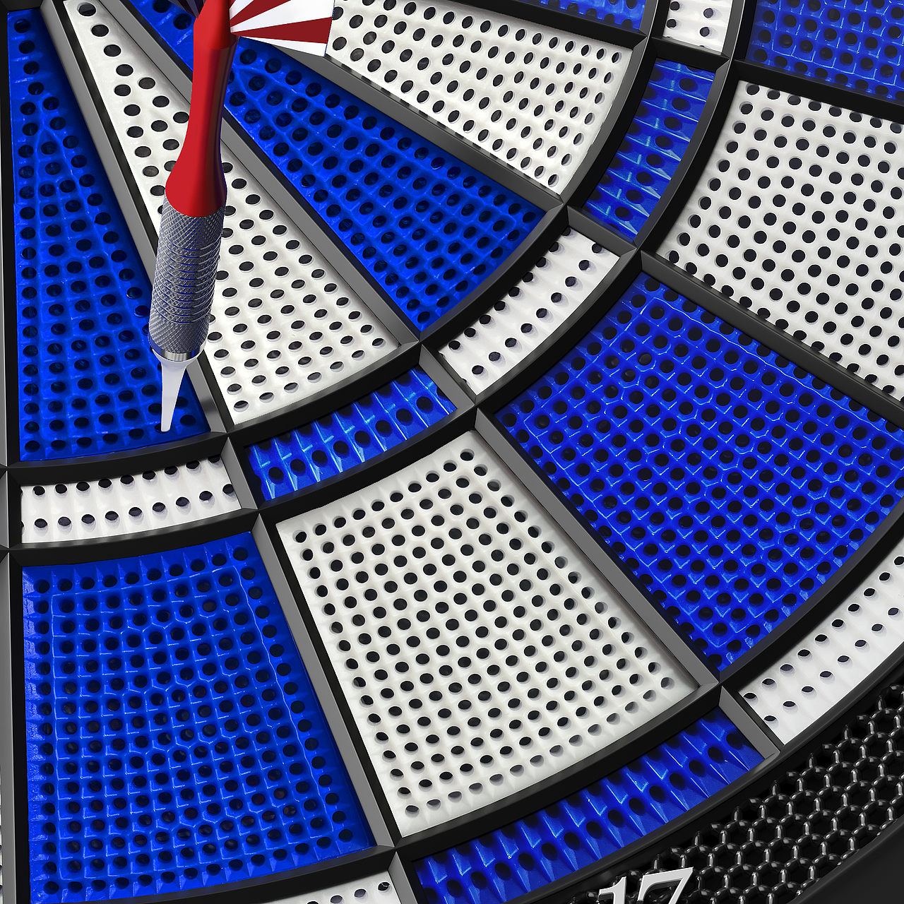 3dMax建模渲染_电子飞镖盘