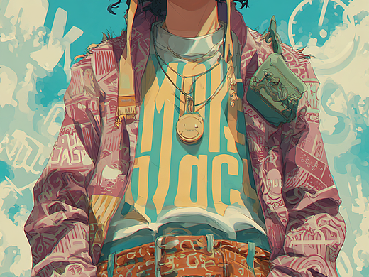 涂鸦风插画，太酷了！🪐乌索普，草帽海贼团的神射手