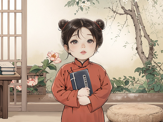 佛教题材故事九江童女短视频及页漫插画