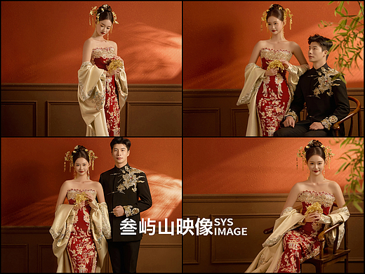 长在爸妈眼中的审美😂美如画的新中式婚纱照