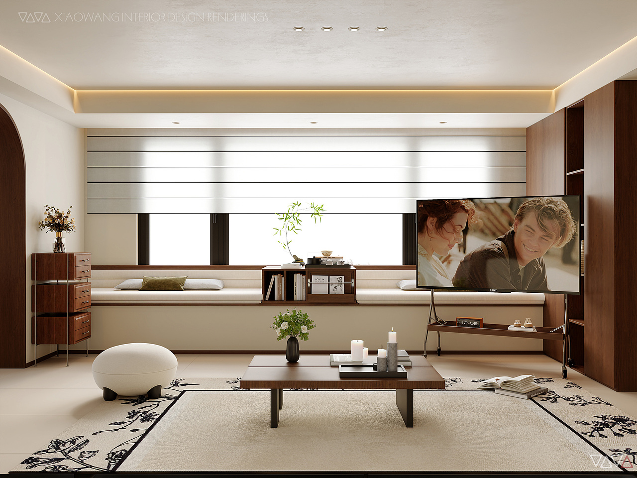 中古风 客餐厅效果图（图ZMzk2OTQ5NDEy） - 家装设计 - 站酷设计师地平线室内效果图原创素材 - 站酷ZCOOL