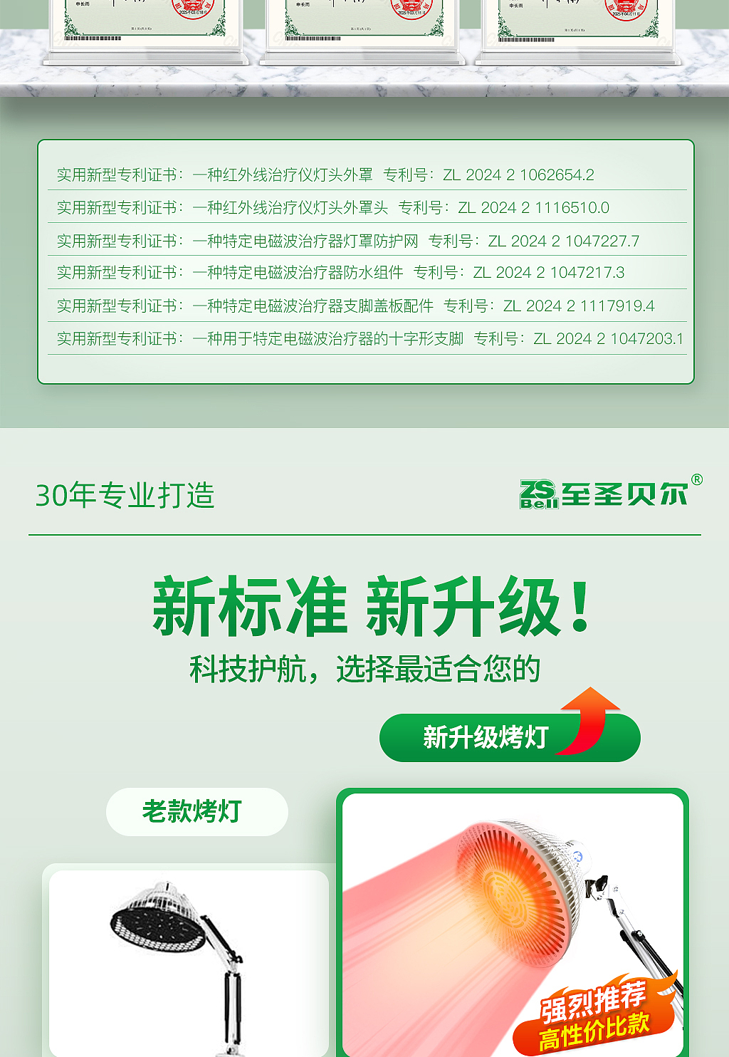 电商医疗器械烤灯产品详情分享