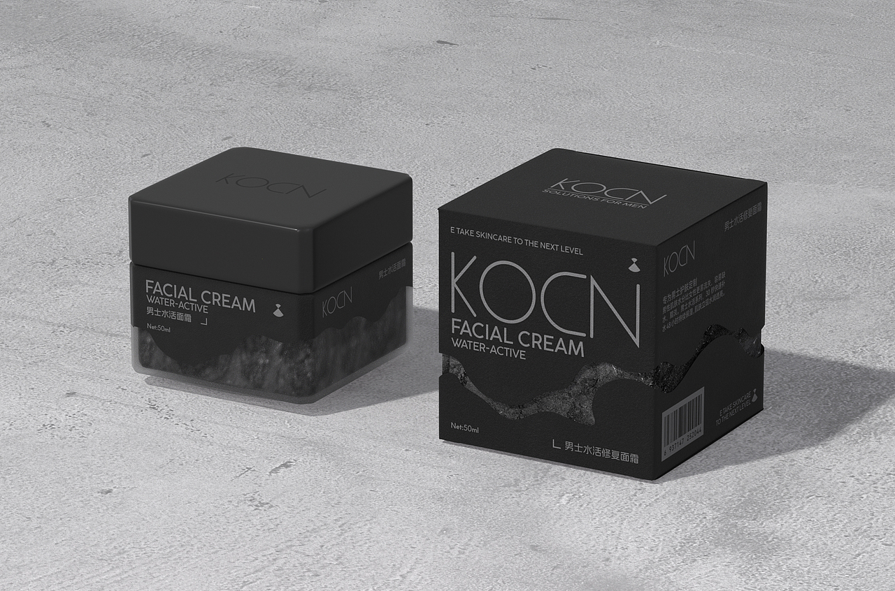 KOCN男士水活护肤系列包装丨护肤品包装设计
