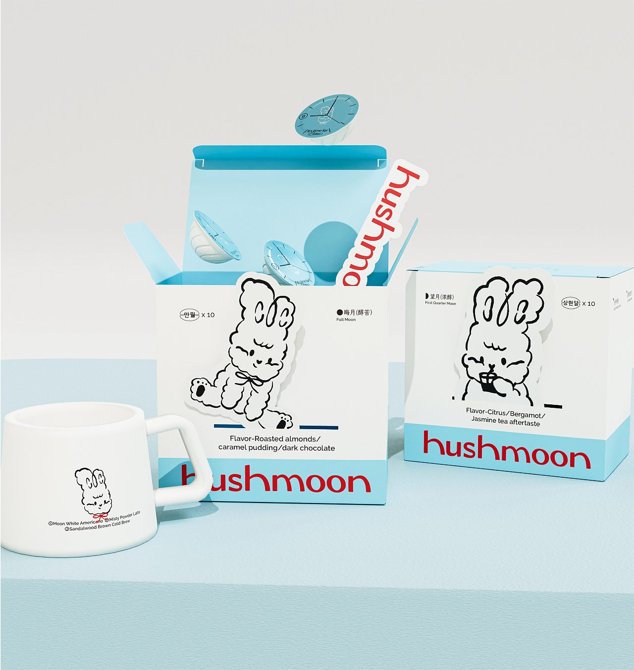 Hushmoon｜韩式咖啡品牌设计（图ZMzk2OTcwNDcy） - 品牌 - 站酷设计师YOIN森雪原创素材 - 站酷ZCOOL