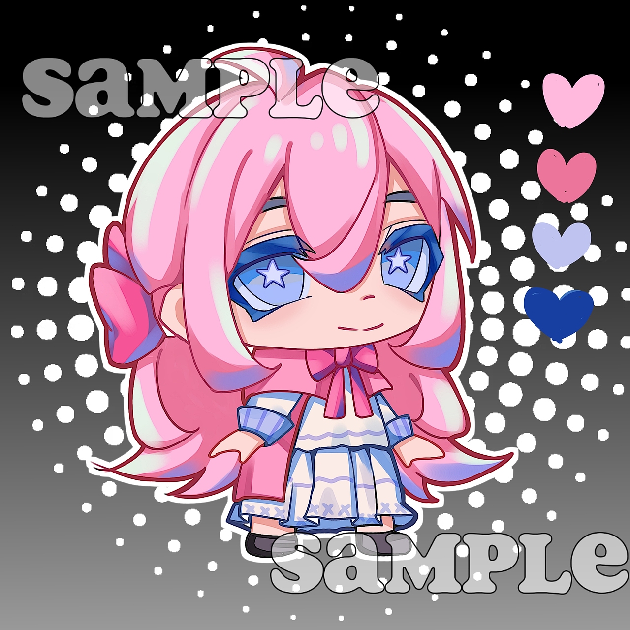 Q版小人贴图封面贴纸设计