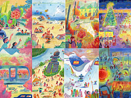 雙城繪：大連與溫哥華｜綜合材料手繪